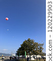 Balloons floating in the clear sky 120229903