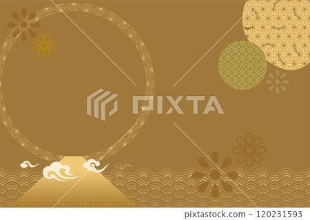 Japanese New Year background illustration horizontal Japanese New Year background illustration horizontal 120231593