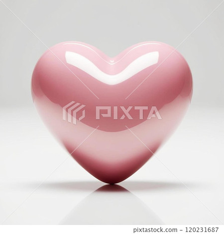 Stylish pink heart decoration for love, romance, and emotional expression. 120231687