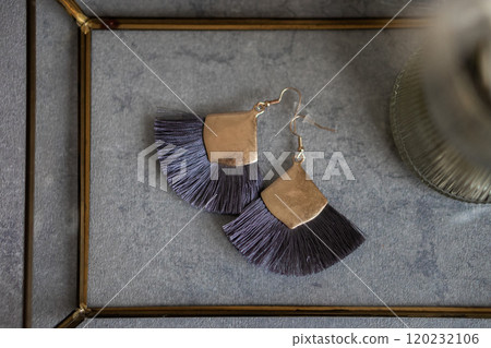 Large tassel earrings, unique Large tassel earrings, unique 120232106