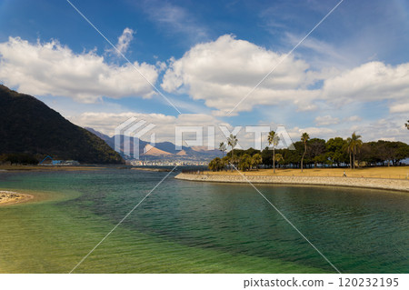 別府遠景(大分縣大分市田之浦海灘) 別府遠景(大分縣大分市田之浦海灘) 120232195