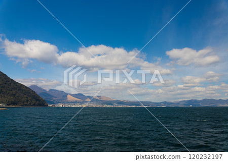 別府遠景（大分縣大分市田之浦海灘） 120232197