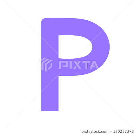 A simple purple P mark 120232378