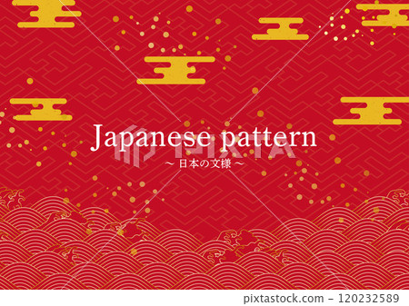 日本波浪圖案向量數據 120232589