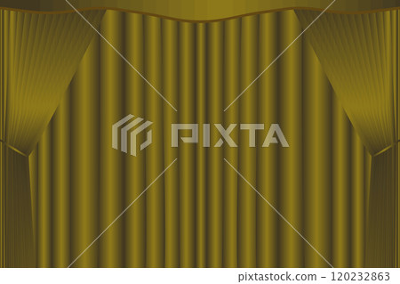 Stage curtain, stage curtain, yellow, gold 120232863