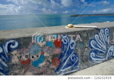 Ishigaki Island's Yashima Embankment and straw hat Ishigaki Island's Yashima Embankment and straw hat 120232919