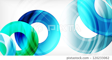 Bright colorful circles with light effects 120233062