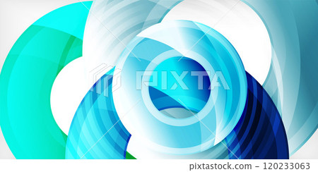 Bright colorful circles with light effects 120233063