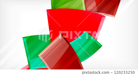 Vector abstract color geometric shapes. Illustration For Wallpaper, Banner, Background, Card, Book Illustration, landing page 120233250
