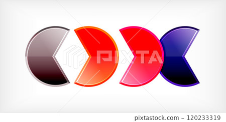 Glass reflective geometric round shapes background. Vector Illustration For Wallpaper, Banner, Background, Card, Book Illustration, landing page 120233319