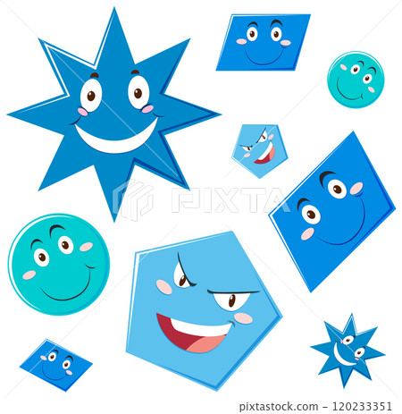 Happy Geometric Shapes Pattern 120233351