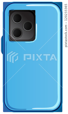 Modern Smartphone with Blue Case 120233365