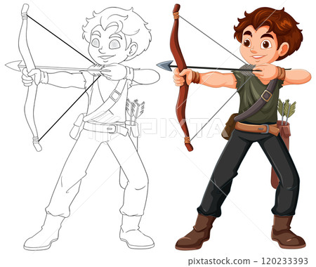 Young Archer in Action 120233393