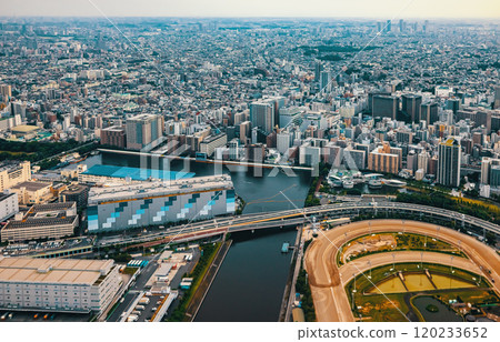 Aerial view of Tokyo Japan 120233652