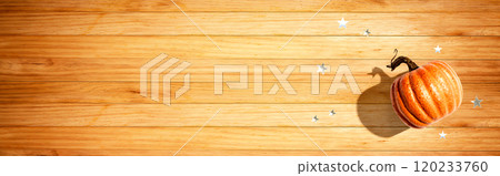 Orange pumpkin with silver stars 120233760