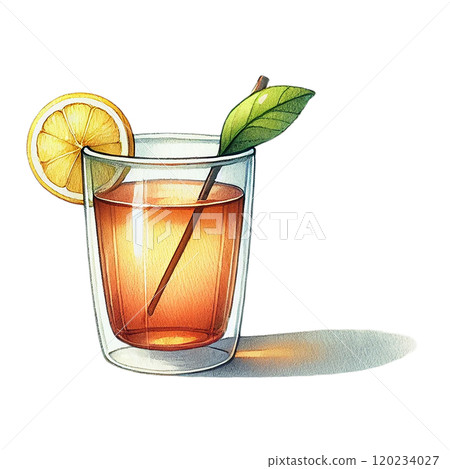 檸檬茶插畫素材,透明玻璃飲料設計 檸檬茶插畫素材,透明玻璃飲料設計 120234027