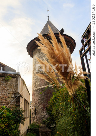 The keep of Rouen Castle, now known as the Tour Jeanne d'Arc in Rouen, France 120234169