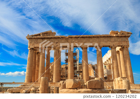 Parthenon temple on the Acropolis in Athens, Greece 120234202