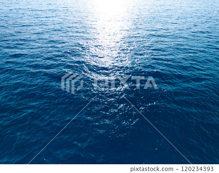 Beautiful sea surface in summer season seascape background ,Nature sea beach background,High angle view waves seascape nature view 120234393