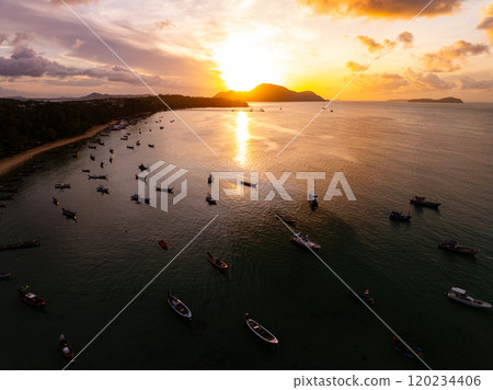 Aerial view sunset sky, Nature beautiful Light Sunset or sunrise over sea, Colorful dramatic majestic scenery Sky with Amazing clouds and waves in sunset sky purple light cloud background Aerial view sunset sky, Nature beautiful Light Sunset or sunrise over sea, Colorful dramatic majestic scenery Sky with Amazing clouds and waves in sunset sky purple light cloud background 120234406