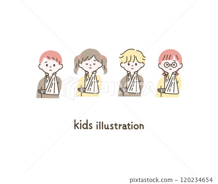 Children with broken arms Children with broken arms 120234654