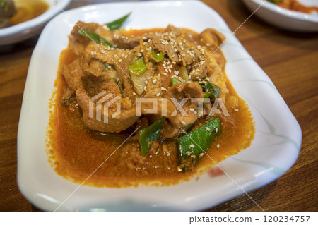 This is pork bulgogi, a delicious Korean dish. This is pork bulgogi, a delicious Korean dish. 120234757