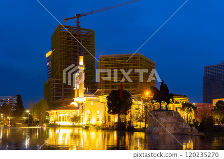 Illuminated view of Ethem Bey Mosque, Albania 120235270