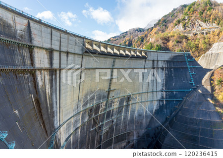 Scenery with Kurobe Dam, Autumn leaves, Toyama 2024 120236415