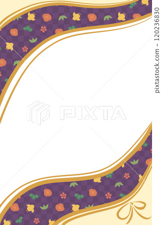 新年框架2紫色垂直 120236830