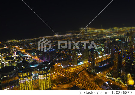Aerial view of night city 120236870