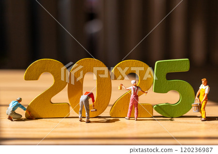 Miniature figurines painting large, colorful 2025 numbers 120236987