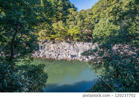 Scenery of the upstream of the Uji River, Uji City, Kyoto Prefecture Scenery of the upstream of the Uji River, Uji City, Kyoto Prefecture 120237702