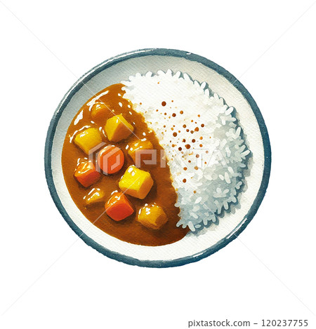 咖哩飯插畫高解析度png素材 120237755