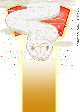 New Year's card "White Snake" 120237769