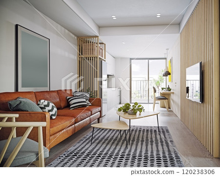 modern apartment design interior. modern apartment design interior. 120238306