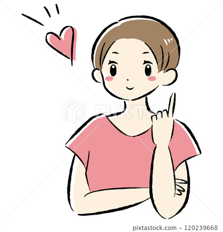 向量圖的時尚女人用手指指著 120239668