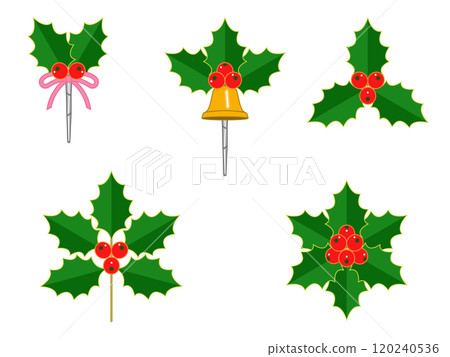 Holly Christmas decorations Holly Christmas decorations 120240536