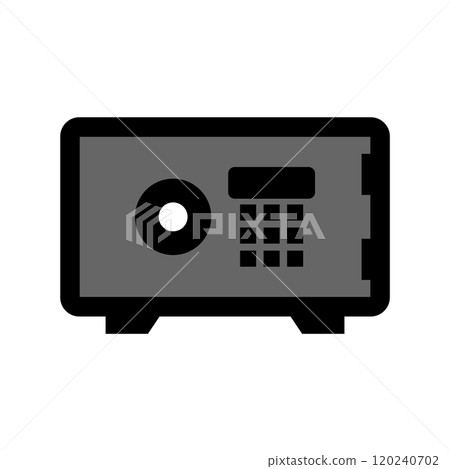 Money safe box icon logo design template isolated illustration 120240702