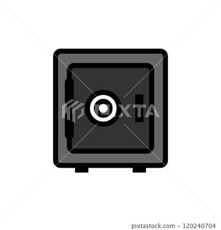 Money safe box icon logo design template isolated illustration 120240704