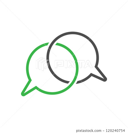 Bubble chat icon design template isolated illustration 120240754