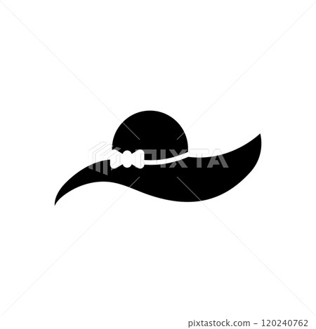 Woman hat icon logo design template isolated illustration Woman hat icon logo design template isolated illustration 120240762
