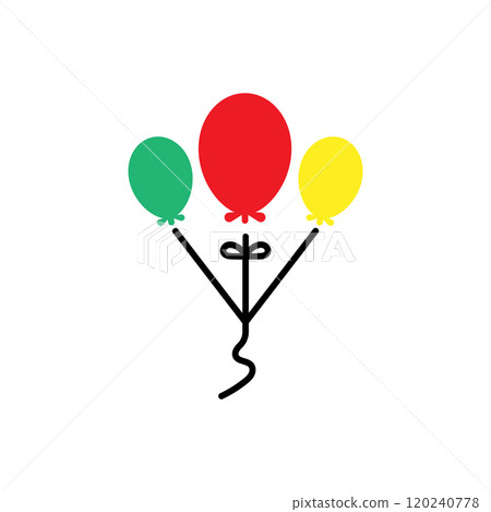 Balloon icon logo design template isolated illustration Balloon icon logo design template isolated illustration 120240778
