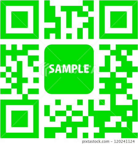 虛擬 QR 碼 包含綠色範例文本 120241124