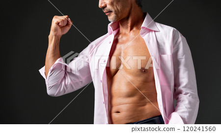 Senior male muscular body parts Senior male muscular body parts 120241560
