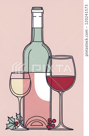 Stylish wine illustration 120241573