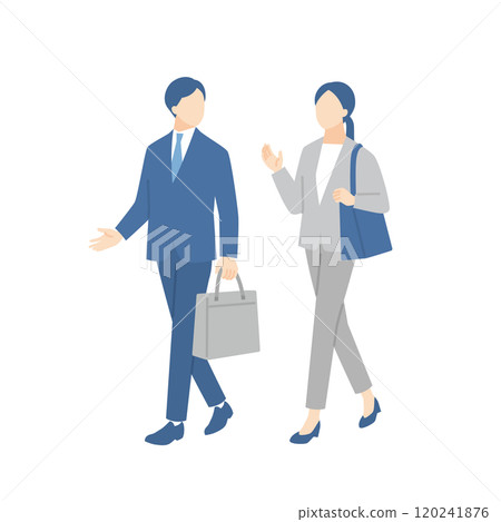 Business people having a conversation while commuting Business people having a conversation while commuting 120241876