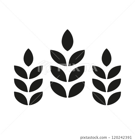 Spike Silhouette Icon, Plant Based Diet Concept. Healthy Food and Organic Agriculture, Sustainable Nutrition and Wellness. Isolated Vector Illustration Spike Silhouette Icon, Plant Based Diet Concept. Healthy Food and Organic Agriculture, Sustainable Nutrition and Wellness. Isolated Vector Illustration 120242391