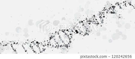 Minimalistic DNA abstract vector background. Biotechnology and science research 120242656