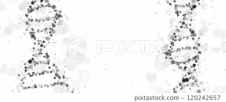 Minimalistic DNA abstract vector background. Biotechnology and science research 120242657