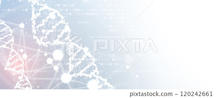 Minimalistic DNA abstract vector background. Biotechnology and science research 120242661